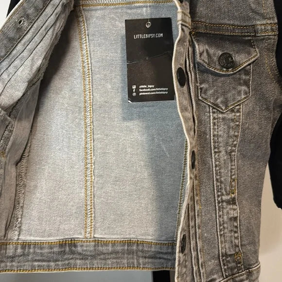 Little Bipsy Hooded Denim Jacket 12-18M-NWT