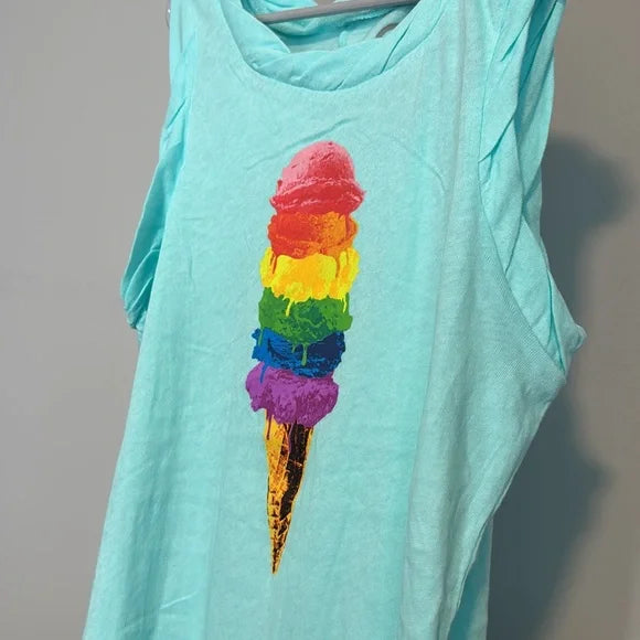 Chaser Kids Rainbow Girls Every Scoop Ice Cream Tank Top