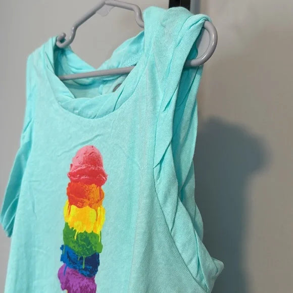 Chaser Kids Rainbow Girls Every Scoop Ice Cream Tank Top