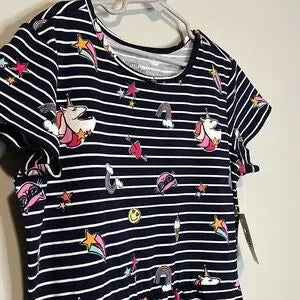 Rumi & Ryder Kids Stitch Fix Striped Dress Unicorns Stars-Large