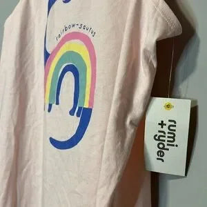 Rumi & Ryder Stitch Fix Kids Pink Girls Tank Rainbowsaurus-Large
