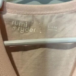 Rumi & Ryder Stitch Fix Kids Pink Girls Tank Rainbowsaurus-Large