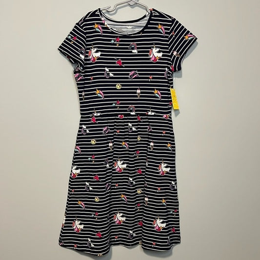 Rumi & Ryder Kids Stitch Fix Striped Dress Unicorns Stars-Large