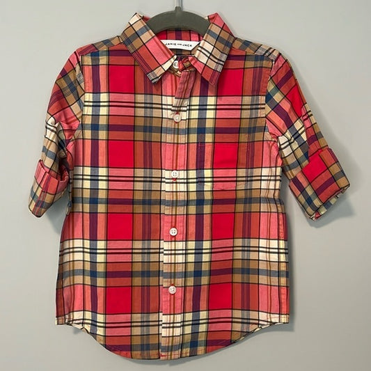 Janie and Jack Button Down Striped Top Boys-3T