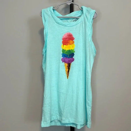 Chaser Kids Rainbow Girls Every Scoop Ice Cream Tank Top
