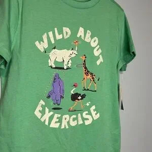 Rumi & Ryder Stitch Fix Kids Wild About Exercise Tee Shirt S, XS